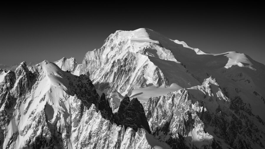 Aiguille verte - Mont Blanc - Aiguille du Midi